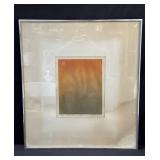 Framed pencil signed mixed media screen print on