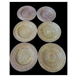 Lot of vintage wicker plate place mats