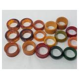 Group of Bakelite napkin rings