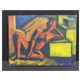 Figurative abstract oil on canvas