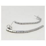 18k gold and diamond dangle earrings