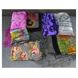 Group of fringe scarves