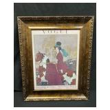 Framed Pierre Brissaud Vogue art print on board
