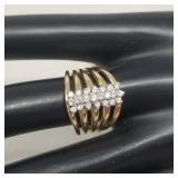 14k gold and diamond ring