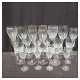 Group of mismatch glass stemware