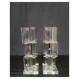 Pair of Hoya stainless steel insert glass