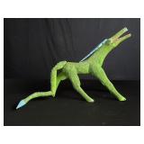 Signed Alfredo Fuentes carved wood mythical