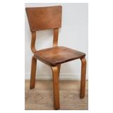Thonet mid-century modern bent oak plywood side