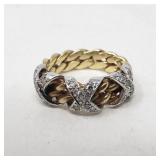 14k gold and diamond ring