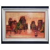 Signed Atelier oil painting on board