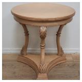 Modern blonde round side table