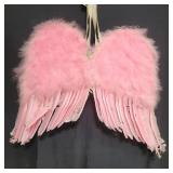 Pink angel costume wings