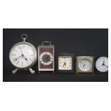 Group of desk clocks, box lot