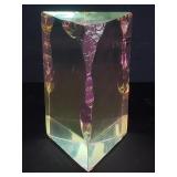 Signed Steven Maslach glass desk ornament