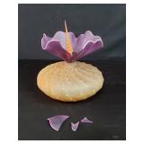 Hand blown art glass urchin