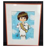 Signed Nancy Newman oil painting on paper