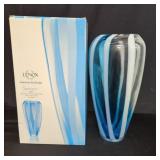 Lenox Seaview stripe crystal urn vase