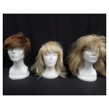 Group of three wigs