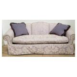 Vintage feathered down-filled sofa
