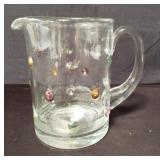 Art glass pitcher made in Poland