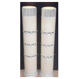 Pair of modern electrified plaster pedestals