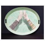 Tin oval serving tray