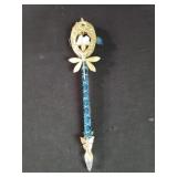 Brass and quartz hand made wand