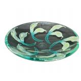 Signed, numbered, and dated glass floral center