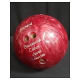 Brunswick crown jewel bowling ball marked Richard
