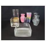 Group of glass vases