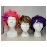 Group of three wigs