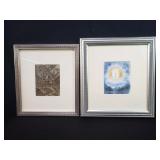 Pair of mixed media paintings