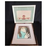 Barbara Streisand photo print and painting