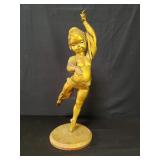 Vintage gilt composite figure, as is