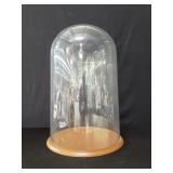 Acrylic and wood dome doll  display case