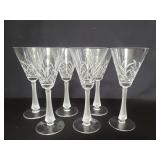 6 Mikasa crystal wind drift water goblets