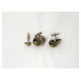 Group of sterling silver cufflinks