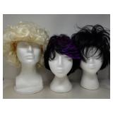Group of three wigs