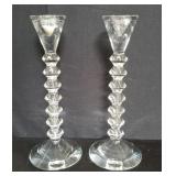 Pair of Baccarat crystal candlesticks