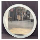 Round frosted glass mirror