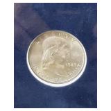 1948 silver half dollar for his 50th birthday