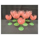 Gloria Vanderbilt signed hand painted tulip wine