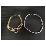 Pair of costume jewelry necklaces