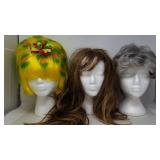Group of three wigs