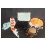 Box of miscellaneous hats and clothing