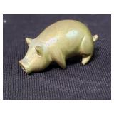 Werkstatte Hagenauer Wien miniature brass pig