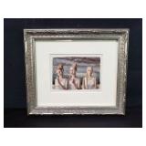 Pencil signed watercolor painting