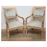 Pair of Kreiss Collection upholstered armchairs
