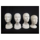 Group of Styrofoam mannequin heads