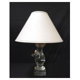 Heavy glass table lamp